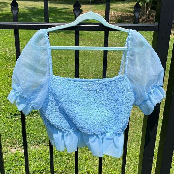 STAUD French Blue Cannon Top NWT - Picture 6 of 13